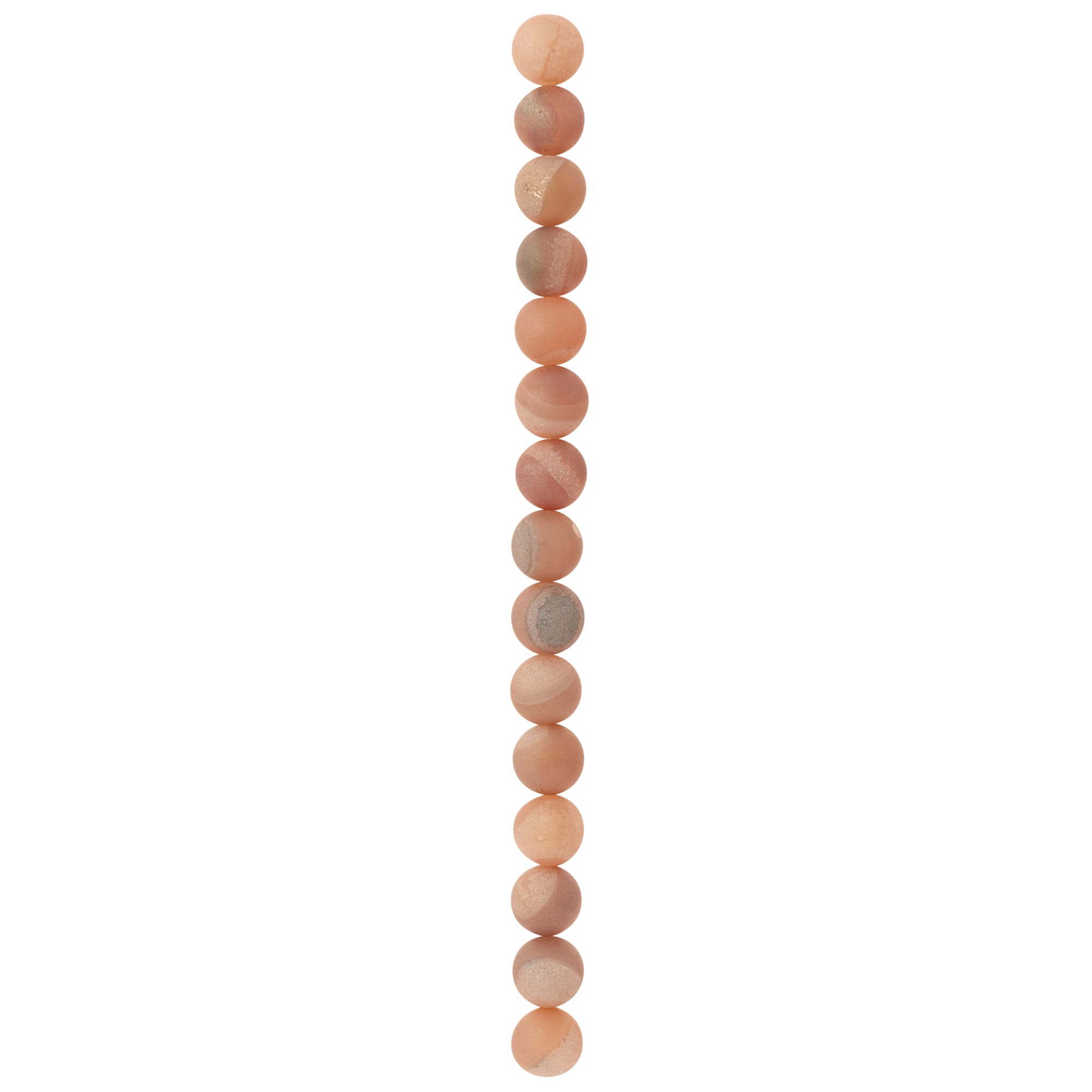 10mm Peach Plated Druzy Agate Round Beads by Bead Landing™